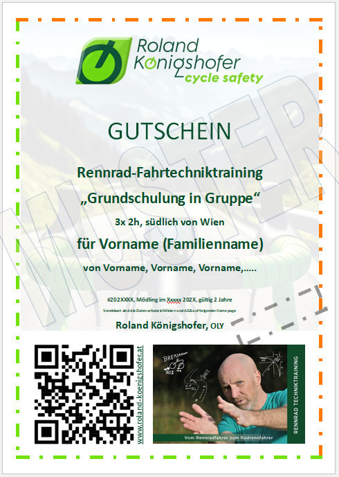 gutschein rennrad-fahrtechniktraining